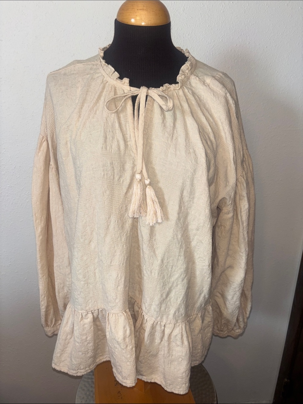 Umgee Textured Pullover Oversized Boho Top size 1X